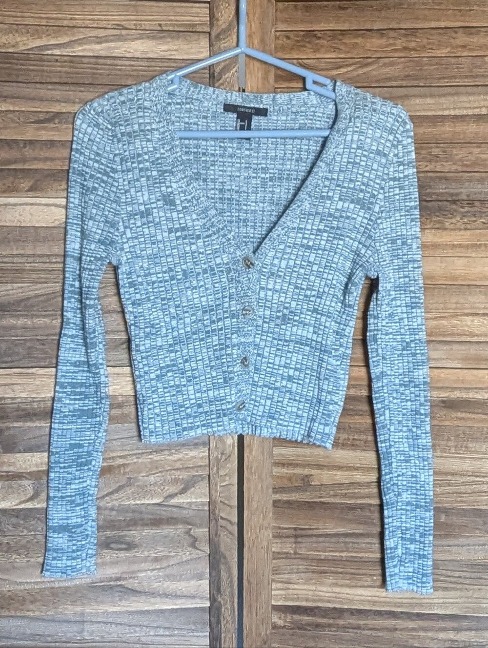 Forever 21 Marled Cropped Cardigan Sweater 💙✨